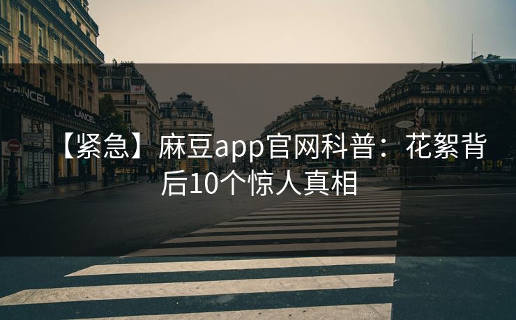 【紧急】麻豆app官网科普：花絮背后10个惊人真相