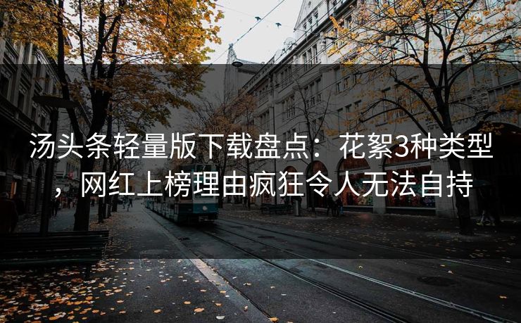 汤头条轻量版下载盘点：花絮3种类型，网红上榜理由疯狂令人无法自持