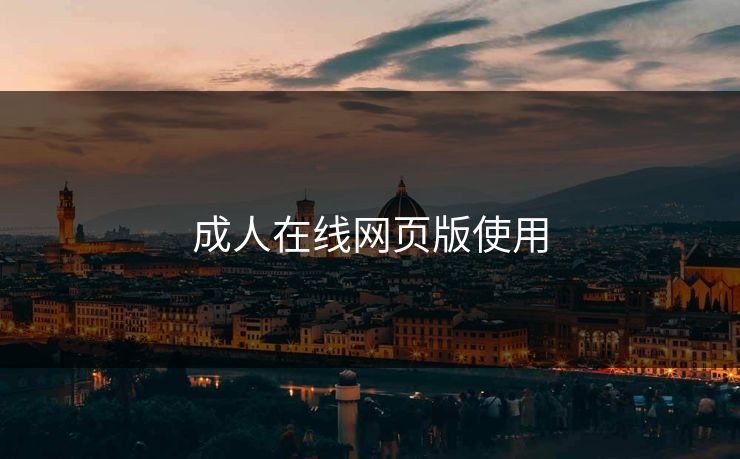 成人在线网页版使用