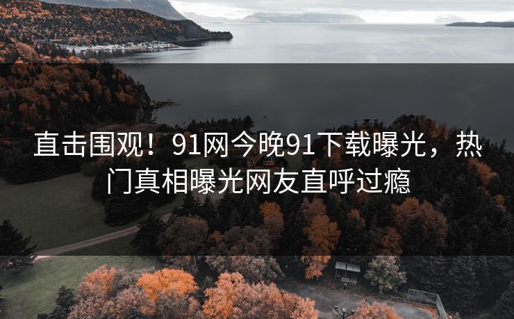 直击围观！91网今晚91下载曝光，热门真相曝光网友直呼过瘾