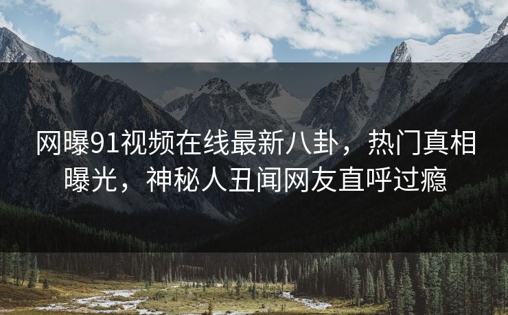 网曝91视频在线最新八卦，热门真相曝光，神秘人丑闻网友直呼过瘾